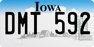 IA license plate DMT592