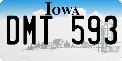 IA license plate DMT593