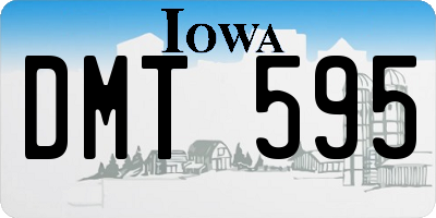 IA license plate DMT595