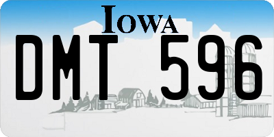 IA license plate DMT596