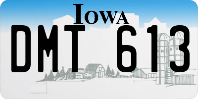 IA license plate DMT613