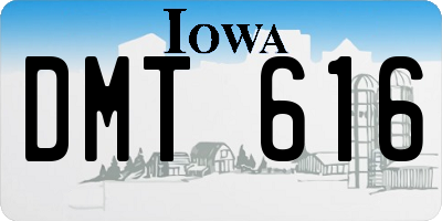 IA license plate DMT616