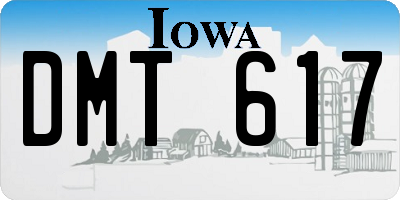 IA license plate DMT617