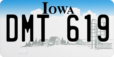 IA license plate DMT619