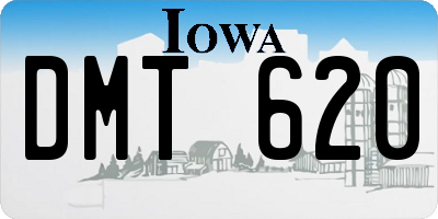 IA license plate DMT620