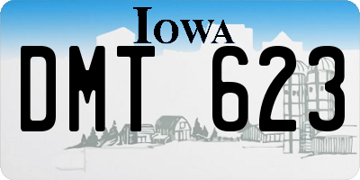 IA license plate DMT623