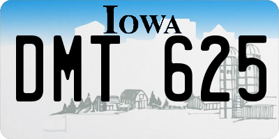 IA license plate DMT625