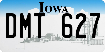 IA license plate DMT627
