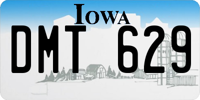 IA license plate DMT629