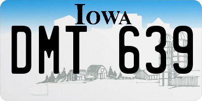 IA license plate DMT639