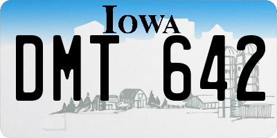 IA license plate DMT642