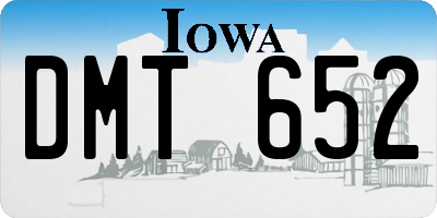 IA license plate DMT652