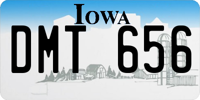 IA license plate DMT656