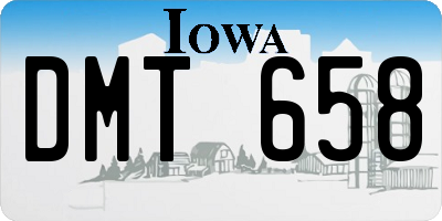 IA license plate DMT658