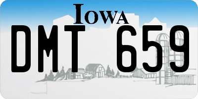 IA license plate DMT659