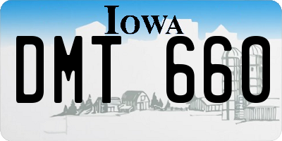 IA license plate DMT660