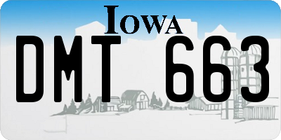 IA license plate DMT663