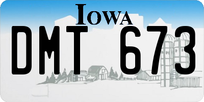 IA license plate DMT673
