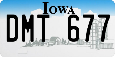 IA license plate DMT677