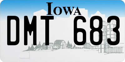 IA license plate DMT683