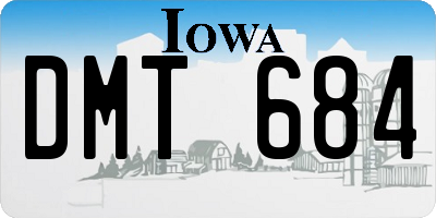 IA license plate DMT684