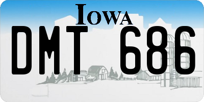 IA license plate DMT686