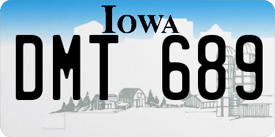 IA license plate DMT689
