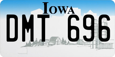 IA license plate DMT696