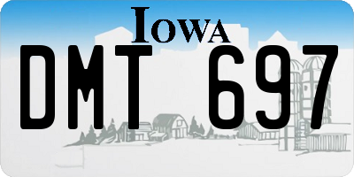 IA license plate DMT697