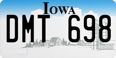 IA license plate DMT698