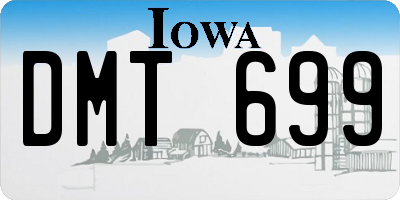 IA license plate DMT699