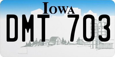 IA license plate DMT703