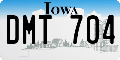 IA license plate DMT704