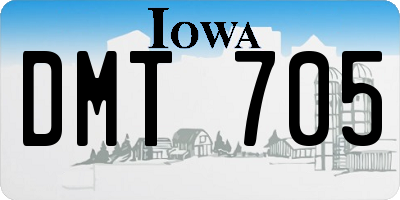 IA license plate DMT705