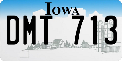 IA license plate DMT713