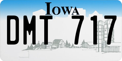 IA license plate DMT717