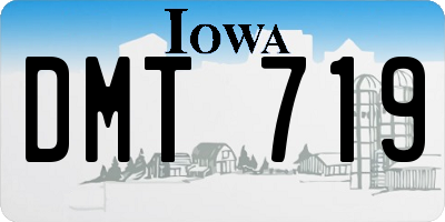 IA license plate DMT719