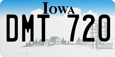 IA license plate DMT720