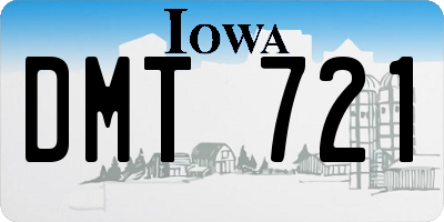 IA license plate DMT721
