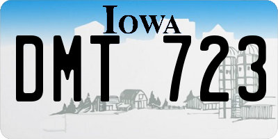 IA license plate DMT723