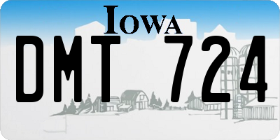 IA license plate DMT724