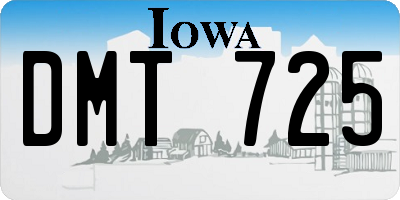IA license plate DMT725