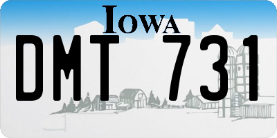 IA license plate DMT731