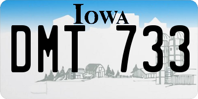 IA license plate DMT733