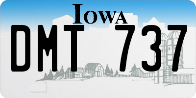 IA license plate DMT737