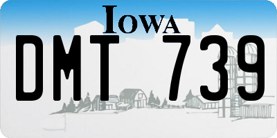 IA license plate DMT739