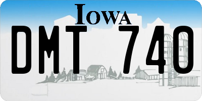 IA license plate DMT740
