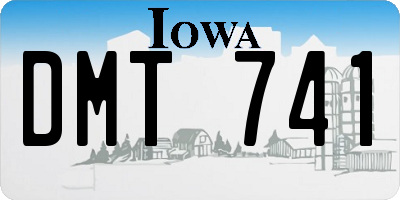 IA license plate DMT741