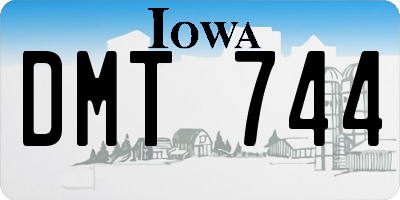 IA license plate DMT744