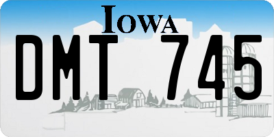 IA license plate DMT745